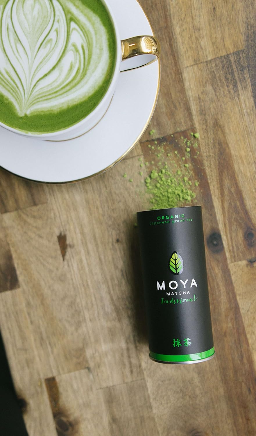 Organischer Moya Matcha Tee Set Pulver Grün | BIO 30g Traditionelle Klasse (II) | Verpackung + Match