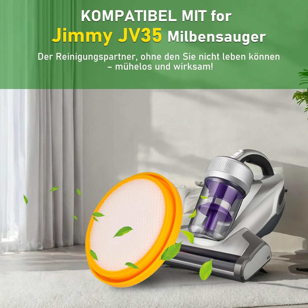 4 Stück HEPA-Filter JV35 für Jimmy JV35 Handstaubsauger und Milbensauger, geeignet für Bett- und Mat
