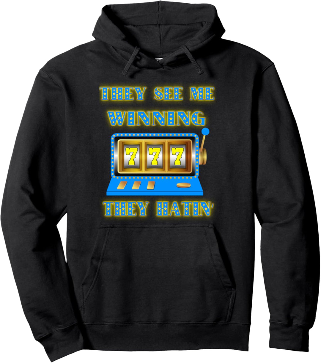 Spielhalle Casino Glücksspiel Spielautomat Zocken Freispiele Pullover Hoodie