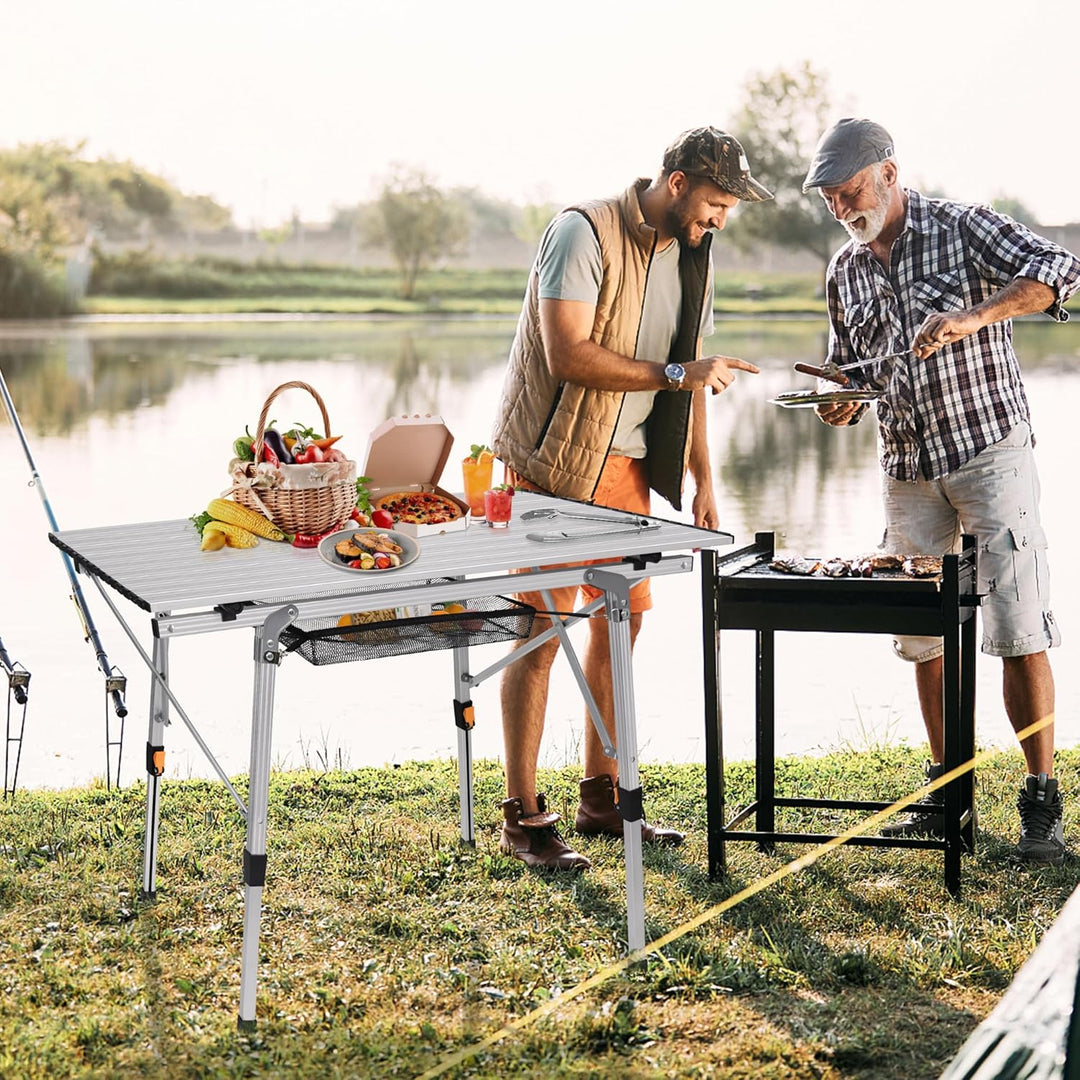 ACXIN Campingtisch Faltbar - Klapptisch Camping Tisch mit Aluminiumrahmen Aufrollbare - Tischplatte