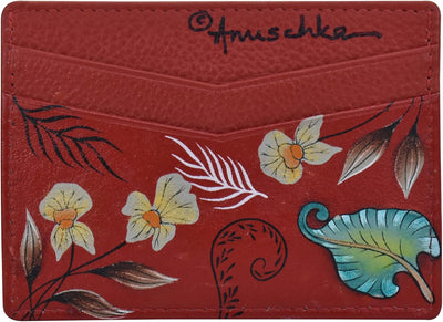 Anuschka Damen Credit Card Case Kartenhalter Einheitsgrösse Crimson Garden, Einheitsgrösse Crimson G