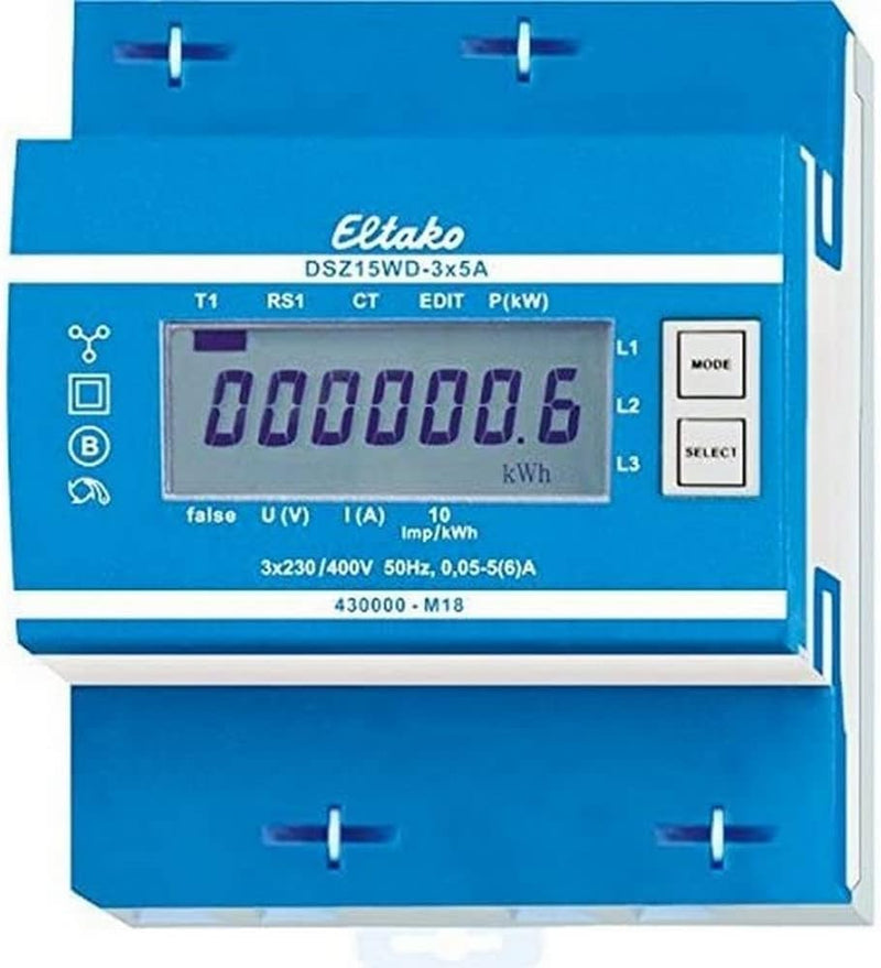 Eltako 28305015 DSZ15WD-3x5A Drehstromzaehler mit Wandleranschluss digital 5A MID-konform: Ja 1St, 4