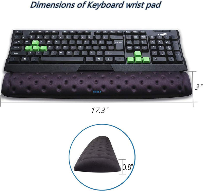 BRILA Ergonomisch Memory-Schaum Handgelenkauflage Set Für Tastatur und Maus - Handgelenkstütze Für G