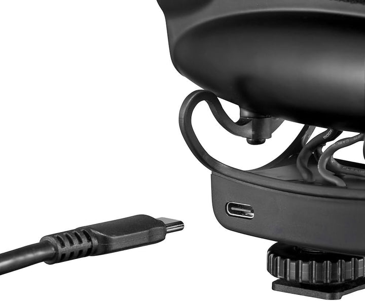 Joby Wavo PRO DS Professionelles Richtmikrofon zur Kameramontage, Rycote-Dämpfungshalterung, Low-Cut