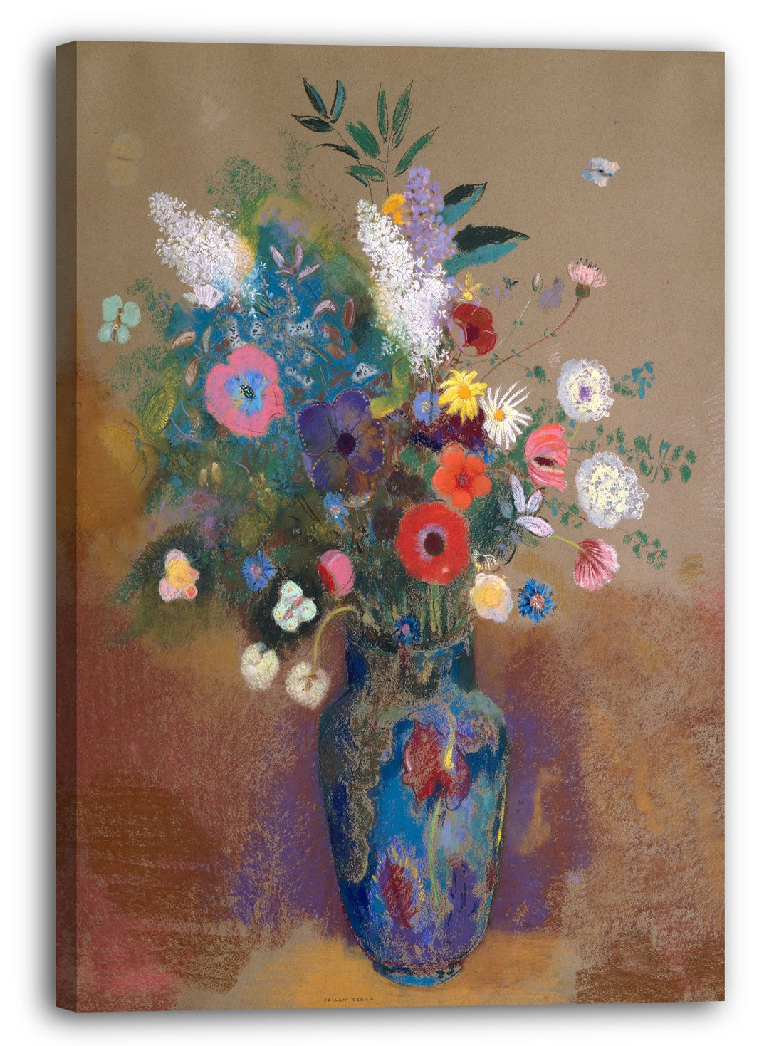 Printed Paintings Leinwand (60x80cm): Odilon Redon - Blumenstrauss 60x80 cm, 60x80 cm