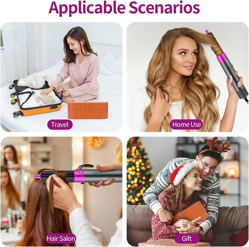 Air Styler, Weinsamkeit Haartrockner für Frauen, Automatischer Lockenstab, Glättungsbürste, Haarbürs