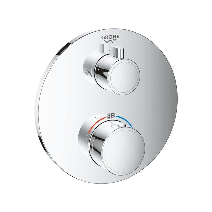 GROHE Grohtherm - Thermostat-Brausebatterie (mit integrierter 2-Wege-Umstellung, Sicherheitssperre b