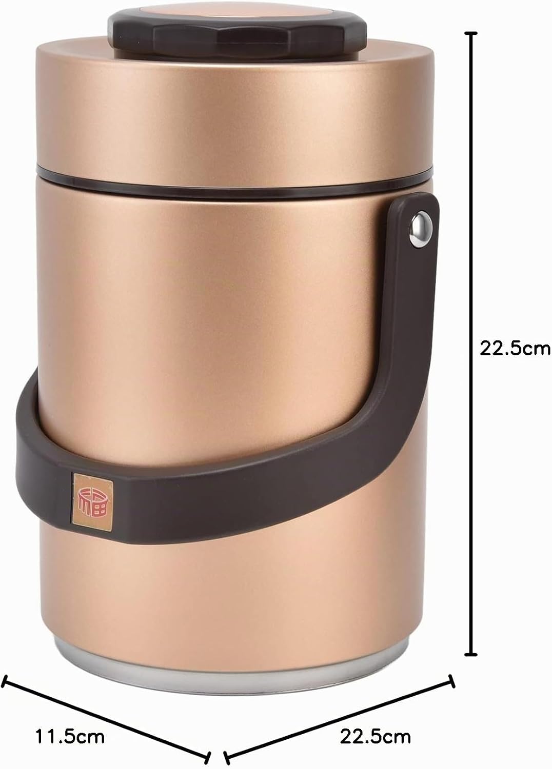 Isolierte Brotdose, 2L 3-Schicht-Edelstahl-Thermobehälter für, Erwachsene, Frauen, Männer, auslaufsi
