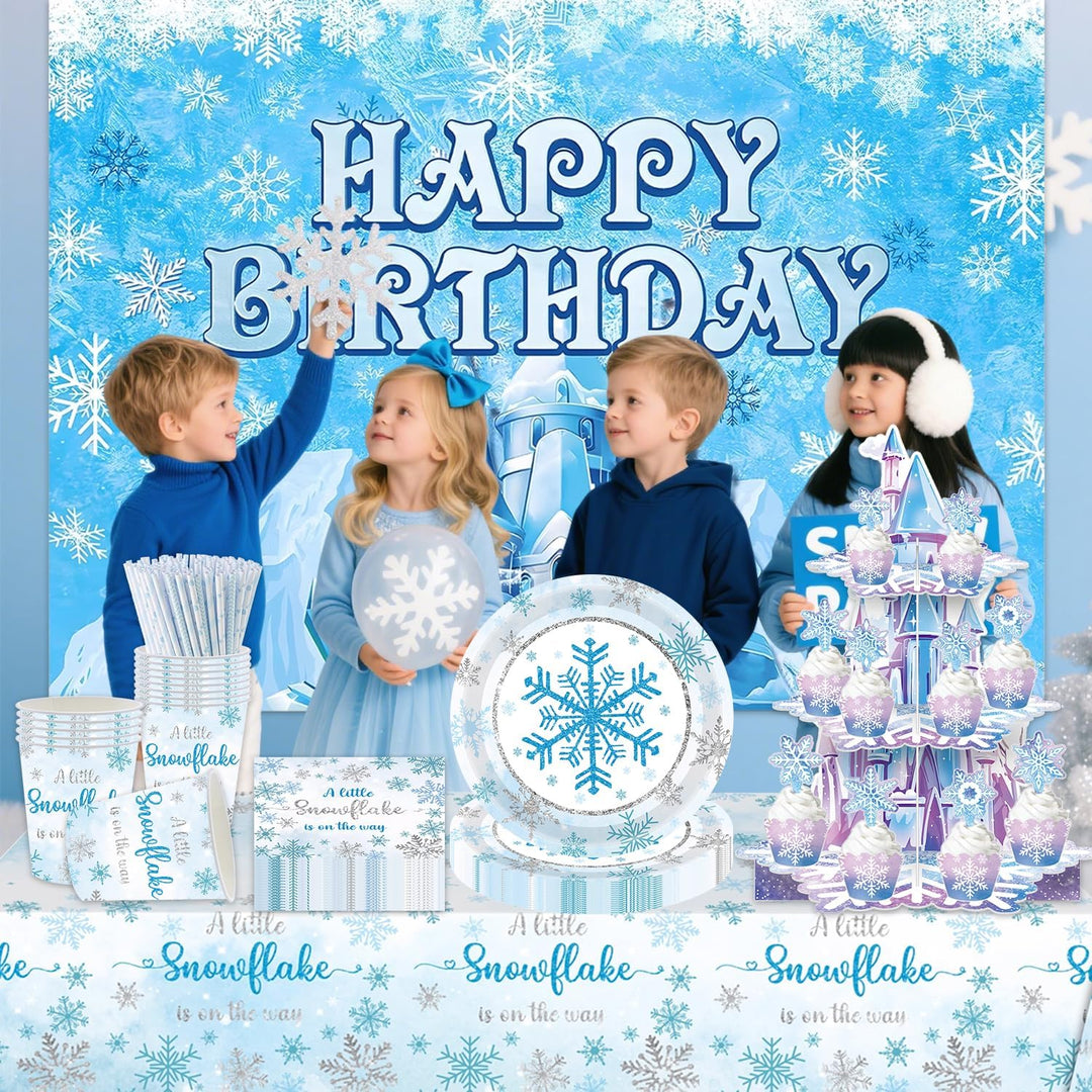 3 Schichten lila Schneeflocken Kuchen Regal, Schloss Thema Party, Dessert Regal, Schloss Geburtstags