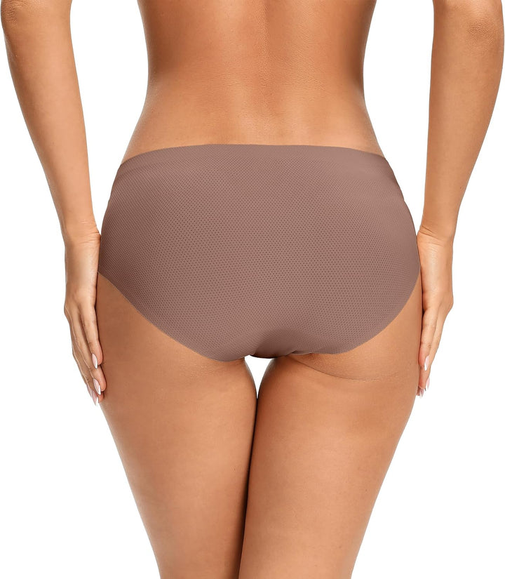VOENXE Nahtlose Slips Damen Mehrpack,Seamless Hipster Unterhosen Frauen,Ohne Naht Unterwäsche,Microf