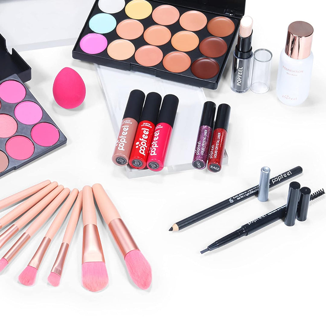 RoseFlower Schminke Set Profi Make Up Set Teenager Mädchen Schminkkoffer Kosmetische Makeup Paletten