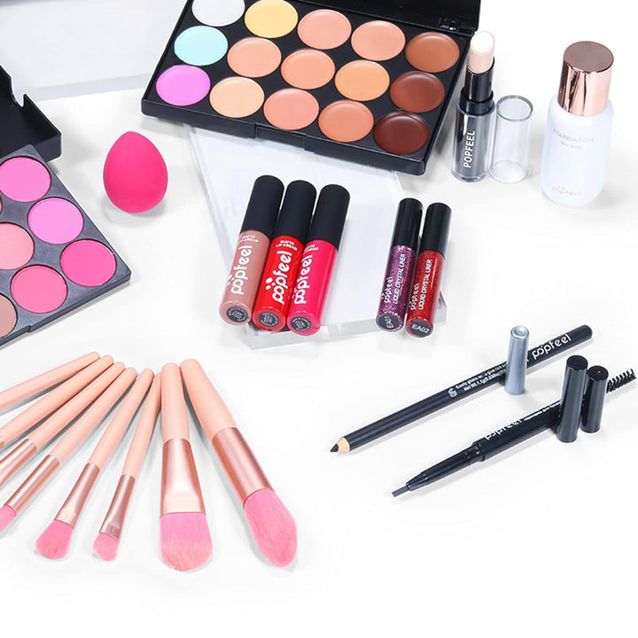 RoseFlower Schminke Set Profi Make Up Set Teenager Mädchen Schminkkoffer Kosmetische Makeup Paletten