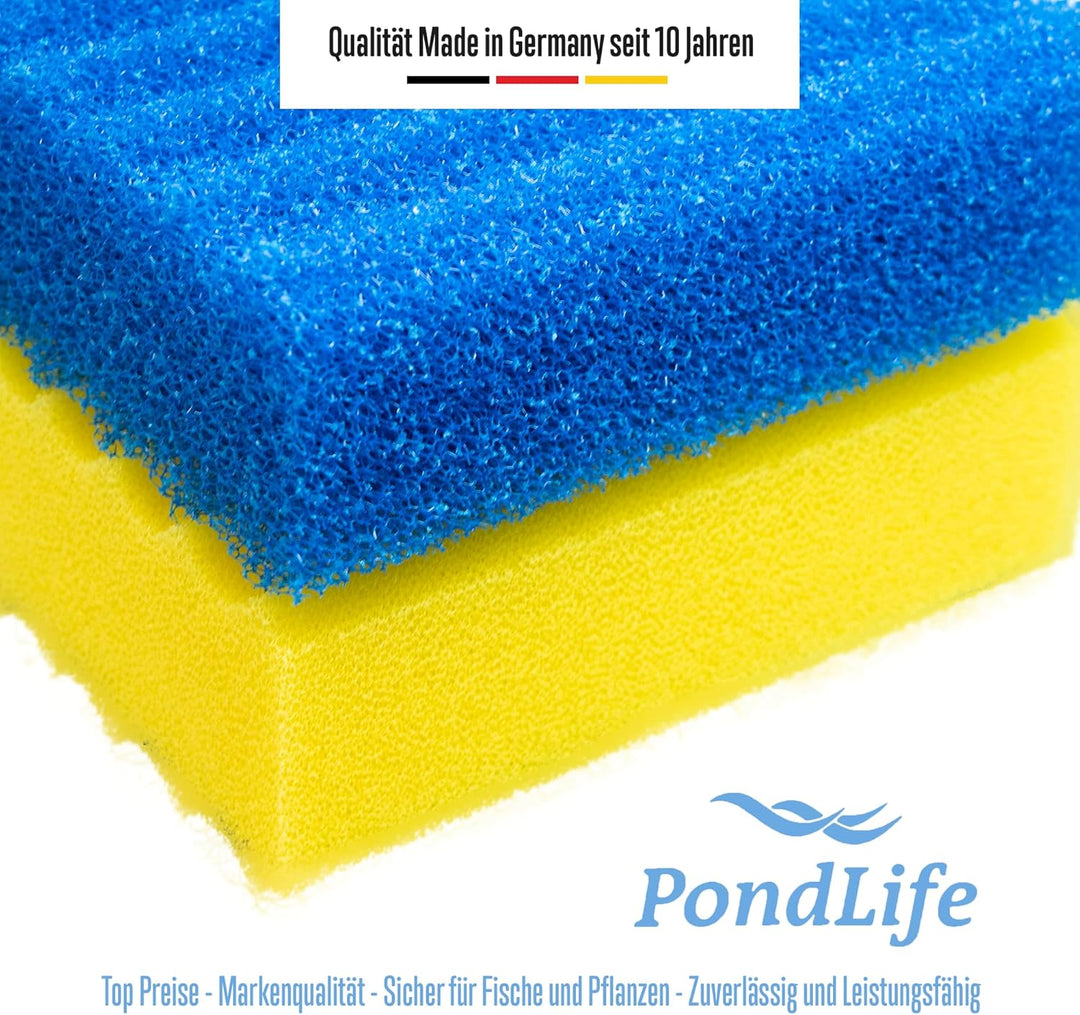 Pondlife 8 STK. Filterschwämme 2 Blaue & 2 gelbe passend für SunSun CBF 350 auch für Osaga