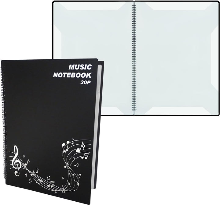 keepdrum MA30 Notenmappe für Orchester-Pult Ordner Zeichenmappe mit 30 Seiten DIN A3 Notenmappe DIN