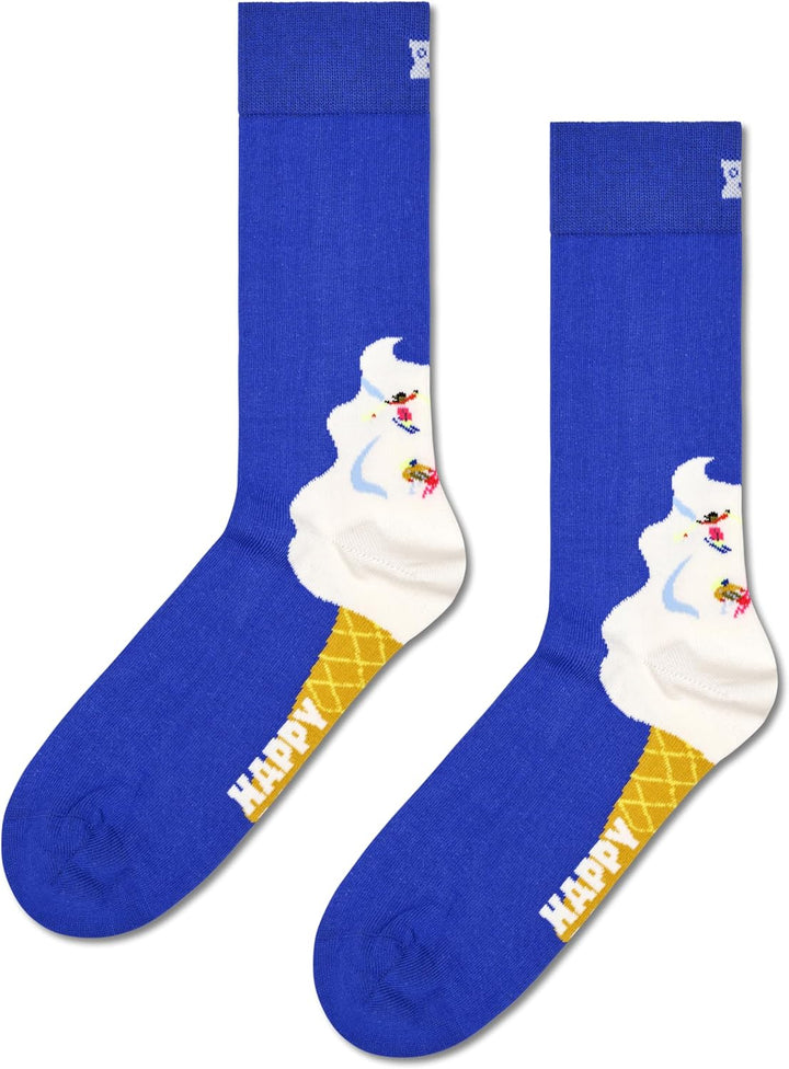 Happy Socks Unisex 3-pack Downhilll Skiing 3-er Pack Socken (3er Pack) 41-46 Blau, 41-46 Blau