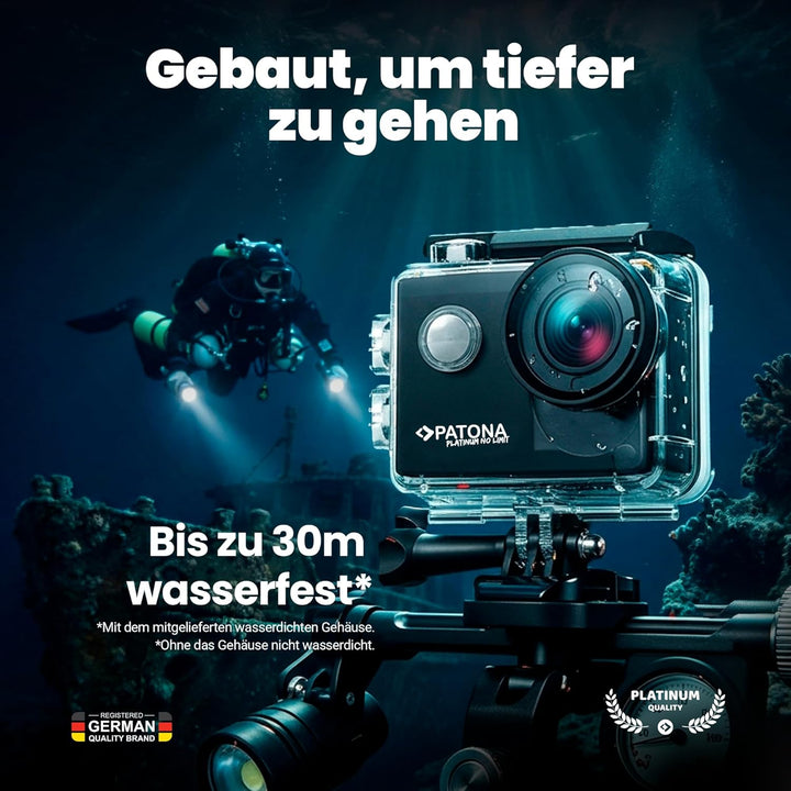 PATONA Action Cam Life SL3 | 4K 120fps 16MP EIS | 120° Weitwinkel Videokamera | Dual Screen Kamera |