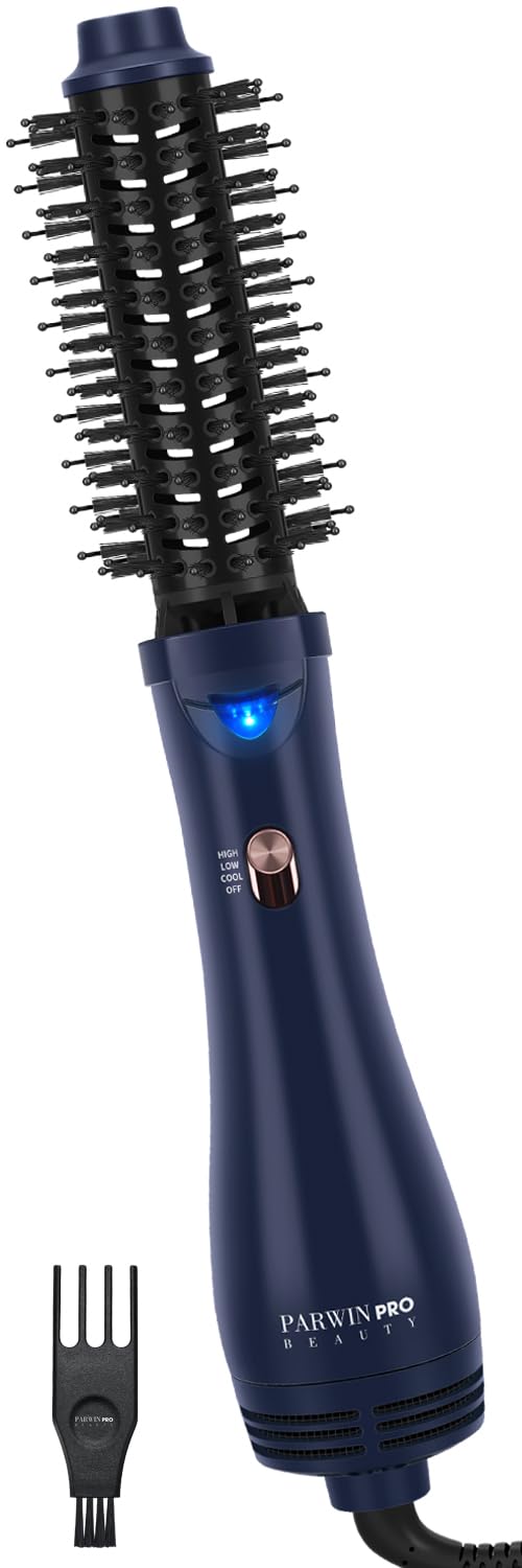 Warmluftbürste Föhnbürste, PARWIN PRO BEAUTY 2.0 Rundbürstenföhn, 4 in 1 Rund Haartrockner lockenbür