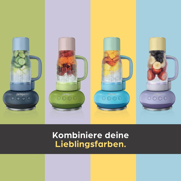 Ninja BlendBoss Mixer mit tragbarem Becher, Mixgerät mit abnehmbarem Reisebecher, 3 voreingestellte
