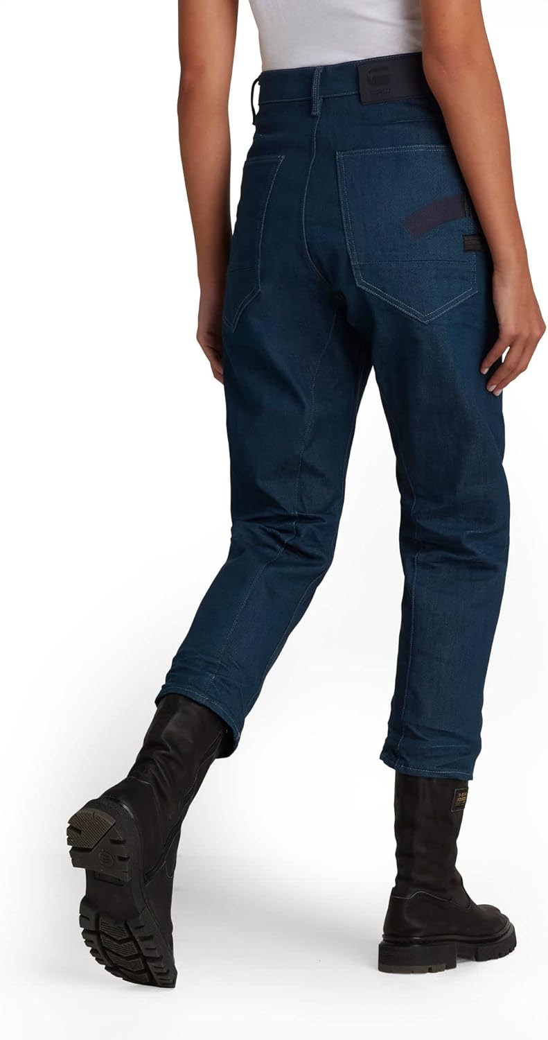 G-STAR Damen Jeans C-STAQ 3D Cropped Boyfriend C 31W / 30L Blau (3d Raw Denim D17870-c829-1241), 31W