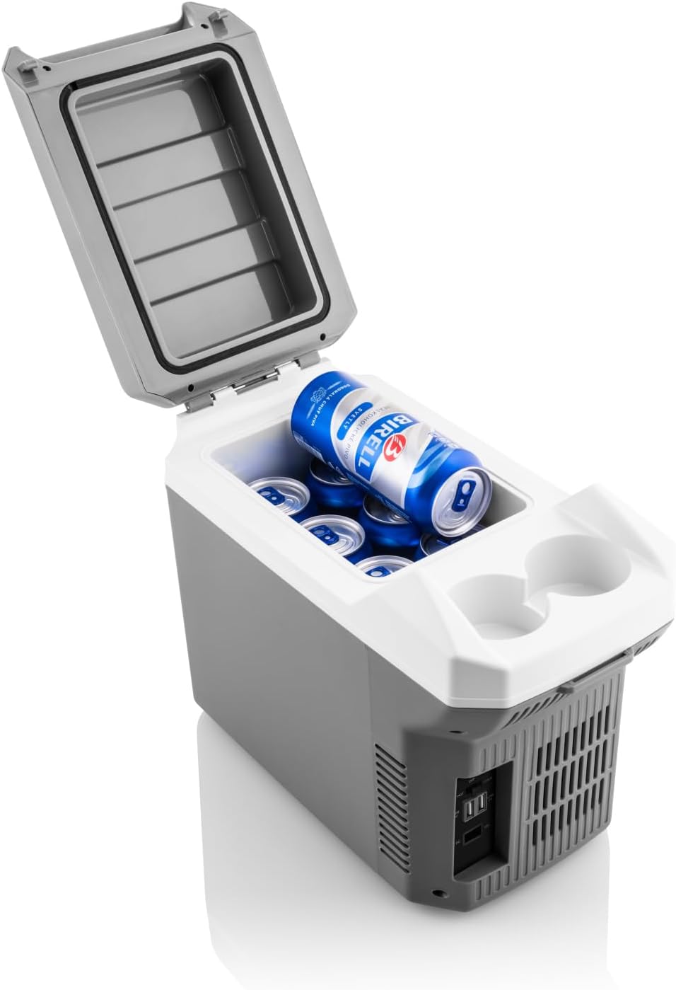 MC08 Mini-Kühlbox mit Heizfunktion I 8L Auto-Kühlbox I 12V I USB-Anschlüsse I leise (35 dB) I Anti-R