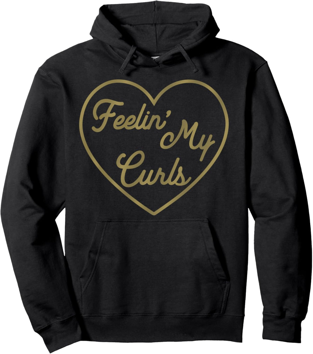 Trendy Curls Heart Pullover Hoodie