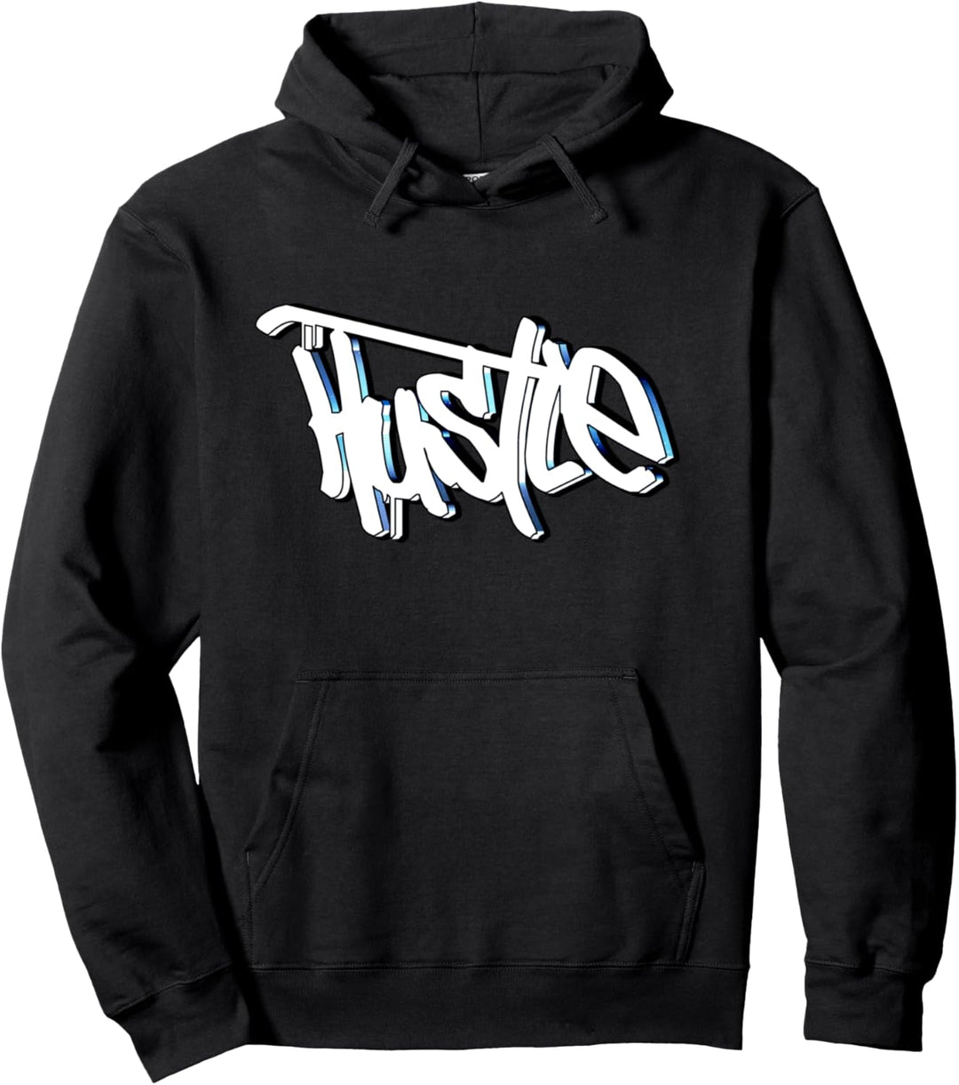 Hustle! Cool Graffiti Word Art Pullover Hoodie