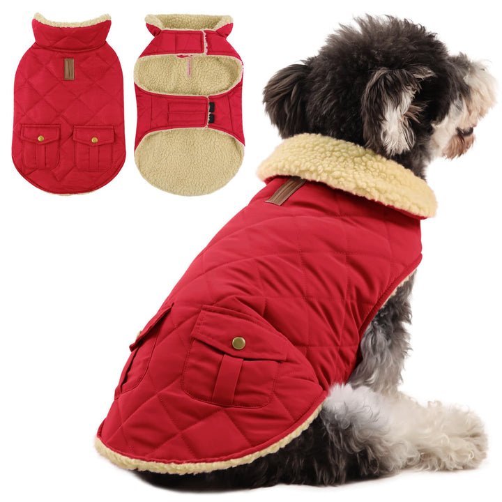Queenmore Hundemantel Winter Mittelgrosse Hunde Warme Wintermantel Hund Fleece Hundejacke Wasserdich