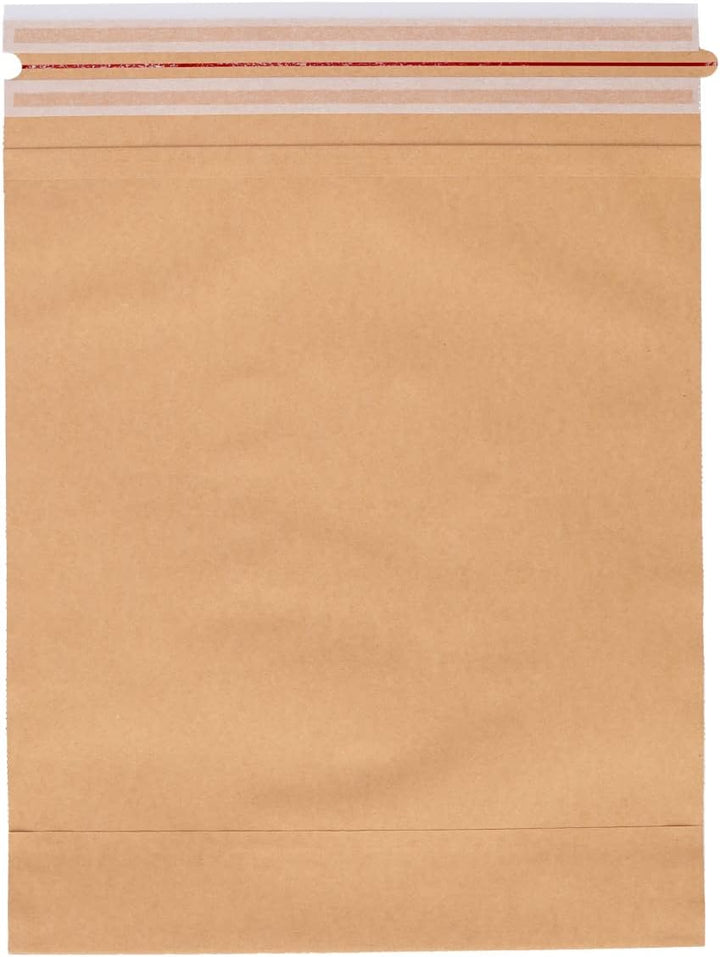 250 Versandbeutel aus Kraftpapier 120 g/m² wiederverschliessbar 38 x 44 cm | Grösse und Stückzahl wä