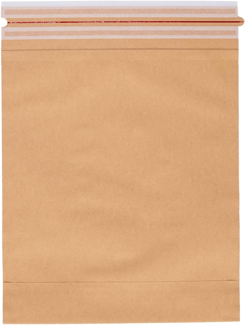 100 Versandbeutel aus Kraftpapier 120 g/m² wiederverschliessbar 38 x 44 cm | Grösse und Stückzahl wä
