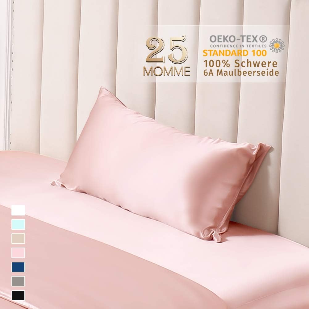 THXSILK 25 Momme Seide Kissenbezug für Haar und Haut - Maulbeerseide Kissenbezug - Hypoallergen mit