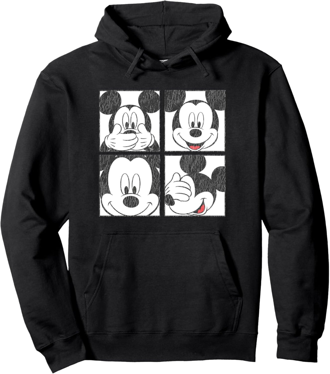Disney Mickey Mouse Box Faces Pullover Hoodie