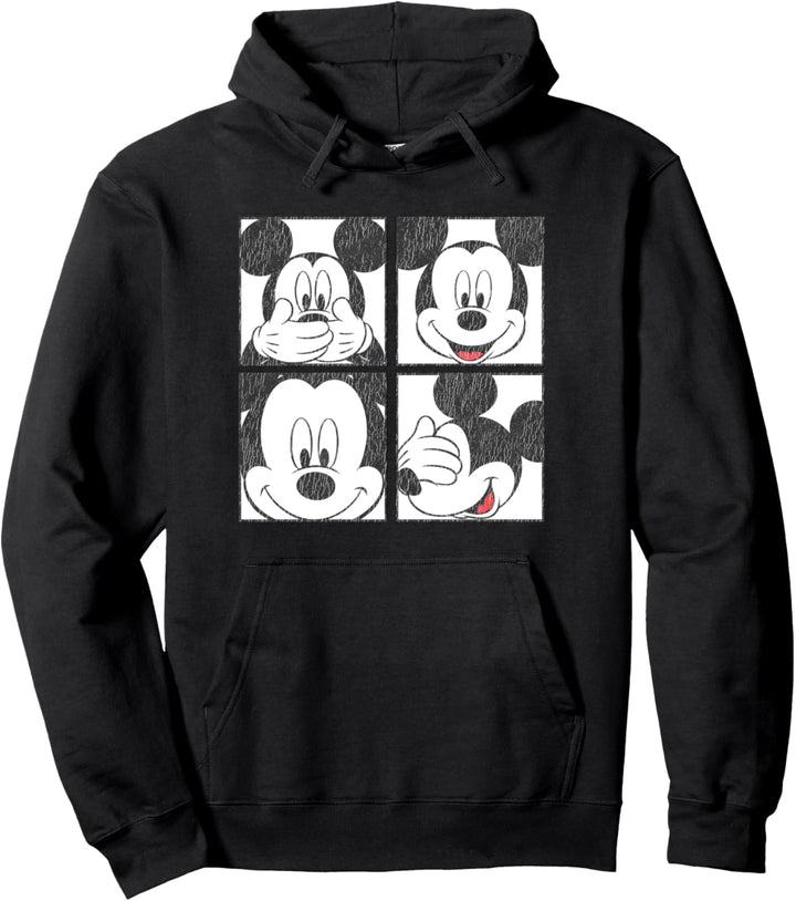 Disney Mickey Mouse Box Faces Pullover Hoodie
