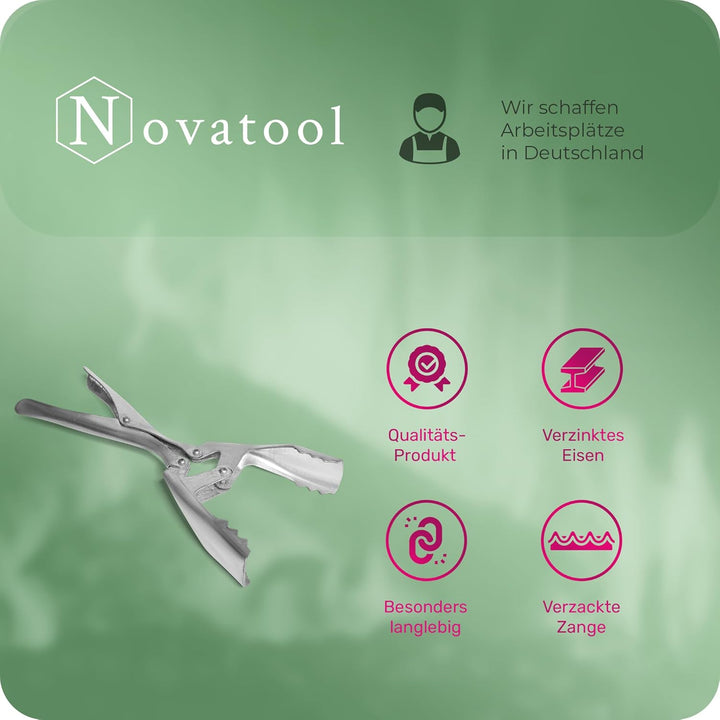 2x Brikettzange verzinkt mit Doppelgelenk Kohlezange für Briketts Kohle Kaminzange Ofenzange Kaminzu