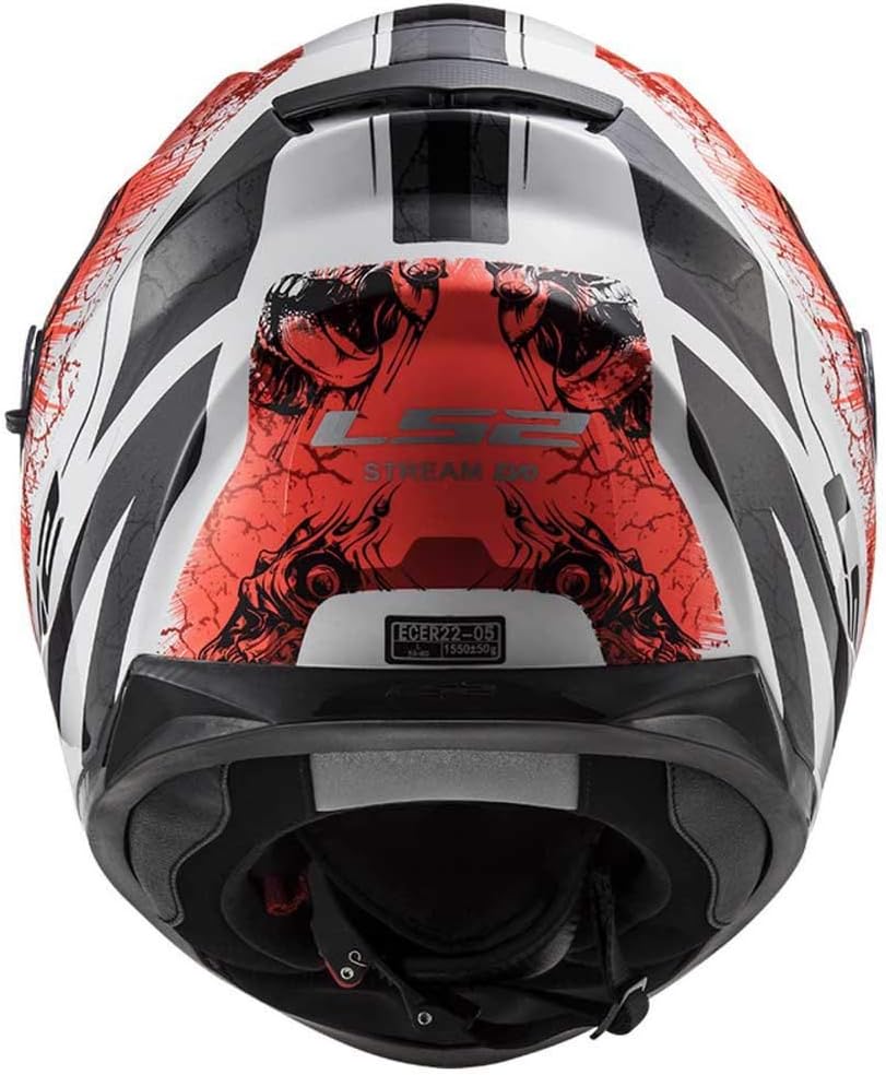 LS2 103205454XXS Motorradhelm Full Face FF320 Stream Evo, Unisex, Weiss/Orange, XXS XXS Weiss / Oran