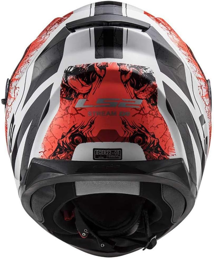 LS2 103205454XXS Motorradhelm Full Face FF320 Stream Evo, Unisex, Weiss/Orange, XXS XXS Weiss / Oran