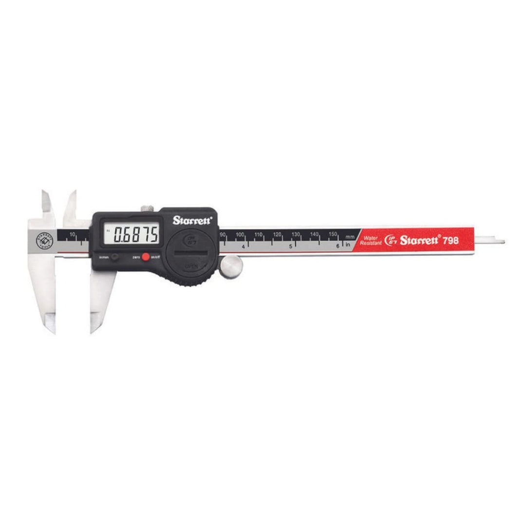 Starrett 798A-6/150 Digitaler Messschieber, Edelstahl, batteriebetrieben, Zoll/metrisch, 0-6" Bereic