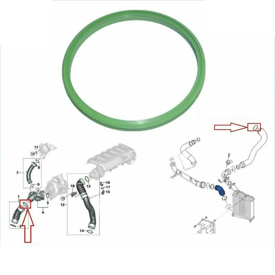 MKAREPART Motor Turbo Ladeluftkühler-Rohrdichtung O-Ring Dichtung 7796622 11617796622 3C0145117K (4)