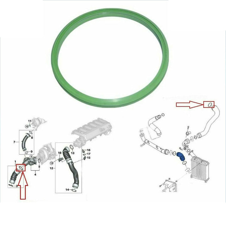 MKAREPART Motor Turbo Ladeluftkühler-Rohrdichtung O-Ring Dichtung 7796622 11617796622 3C0145117K (4)