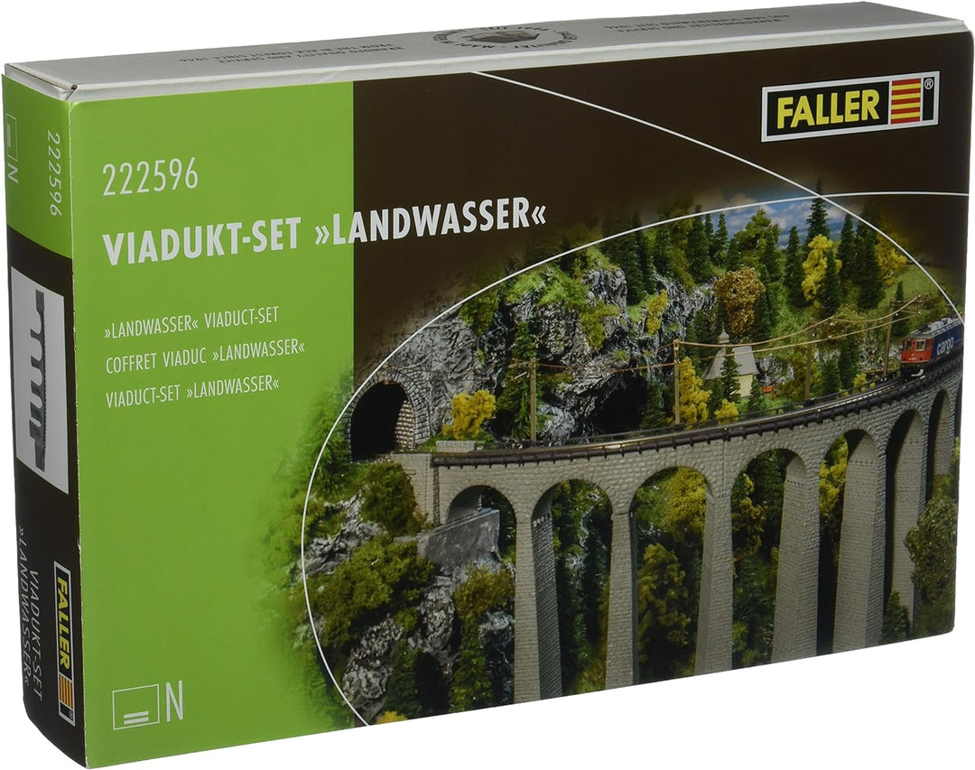 Faller FA222596 Viadukt-Set Landwasser Modellbausatz, verschieden, One Size