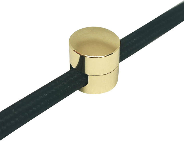 smartect Aluminium Wand- und Deckenpins für Textilkabel [4 Stück, Gold] Deckenbefestigung mit Schrau