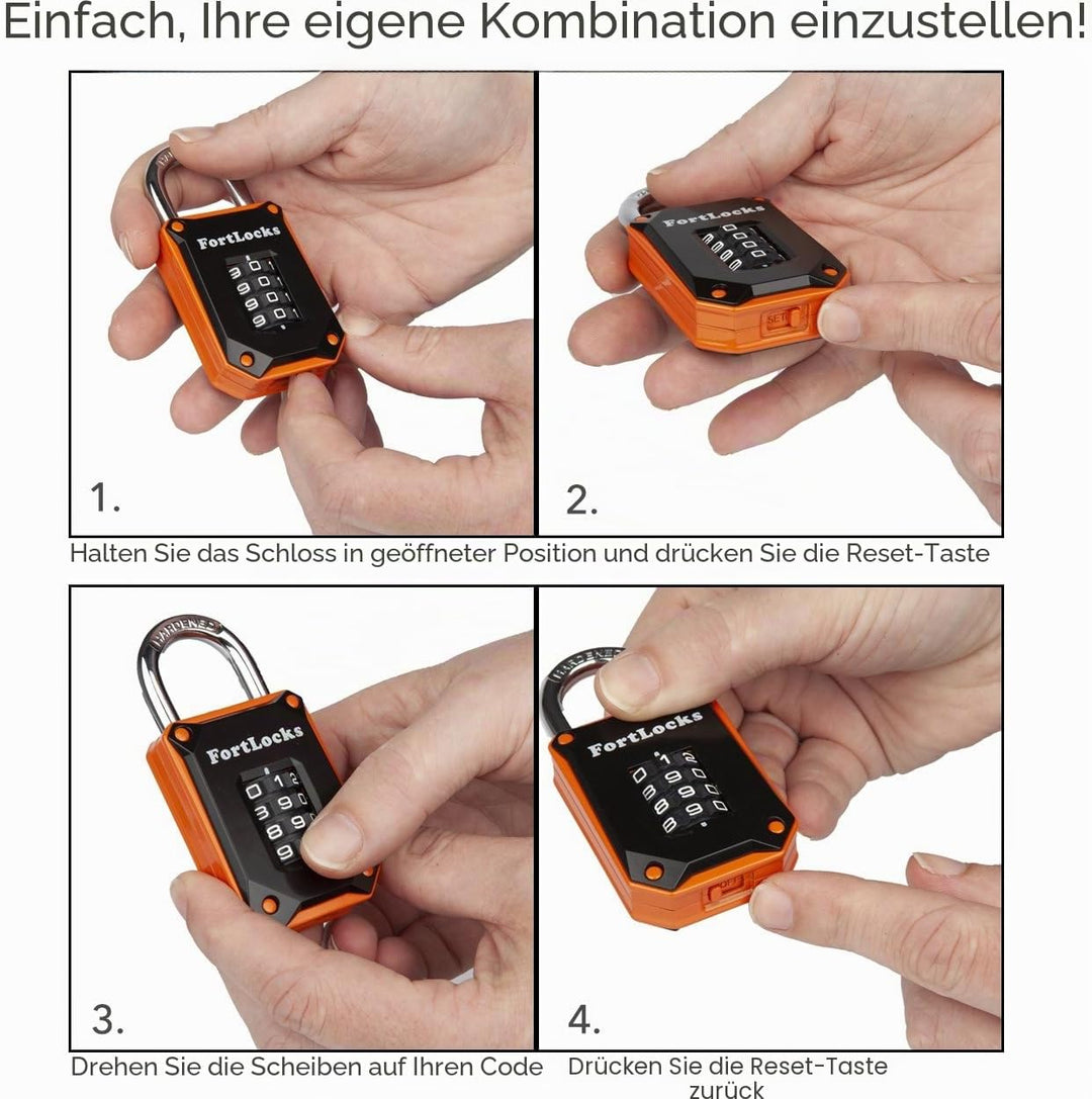 2er-pack Fortlocks Schlösser Für Fitnessstudio-schliessfächer - 4-stellig Robust Wetterfest Gehärtet