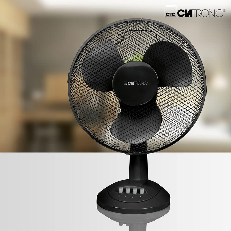 Clatronic Ventilator für Tisch/Tischventilator VL 3602; Mini-Fan für Schlafzimmer, Büro, Wohnmobil;