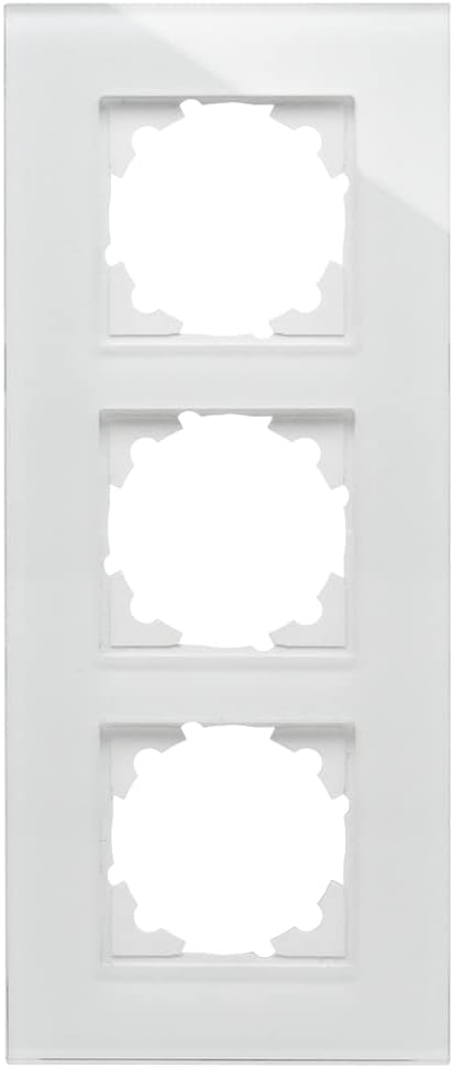 Kopp 405502011 3-Fach Echtglas-Rahmen Abdeckrahmen Glas Weiss