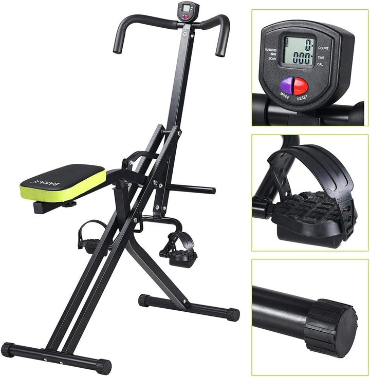 BAKAJI Total Body Training Fitness Cardio, Bauchmuskeltraining, Crunch, Beine, mit gepolstertem Sitz