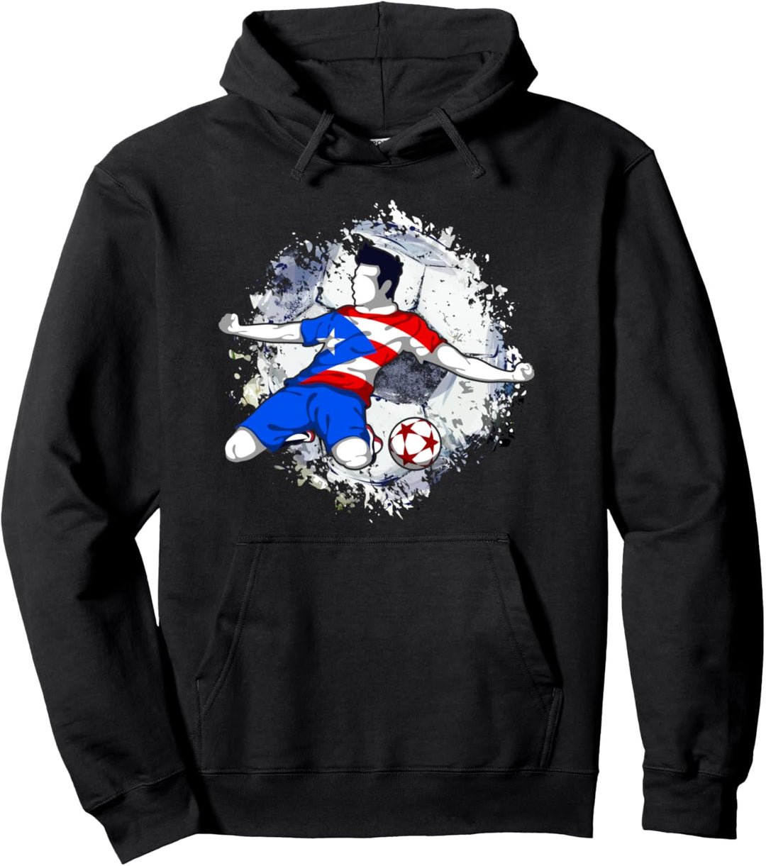Puerto Rico Fussball Puertoricanische Nationalflagge Pullover Hoodie