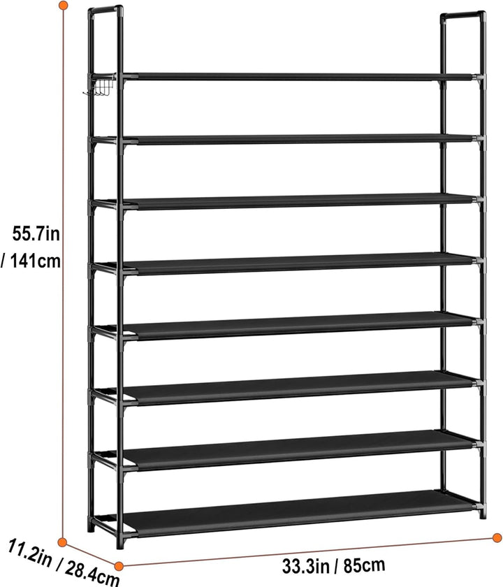 OYREL Schuhregal 8 Ebenen Schuhständer Schuhorganizer für 32-40 Paar Schuhe Platzsparend & Stabil Sc