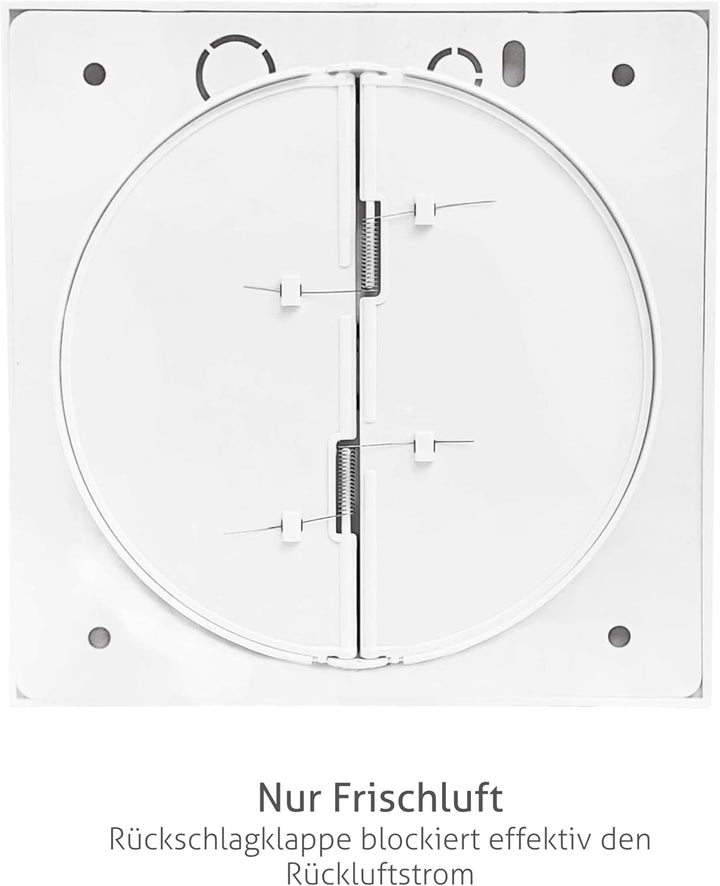 Turbionaire MIO 100 LL-TW Badlüfter, 100 mm, Timer, Rückschlagklappe, Langlebiger Kugellager-Motor,