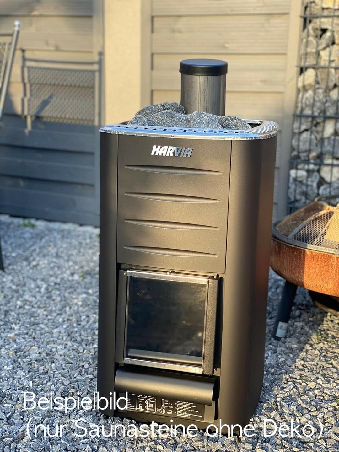 Original Harvia Saunasteine 20Kg finnische Diabas Dampfstein Aufgusssteine für Outdoor Holzofen Elek