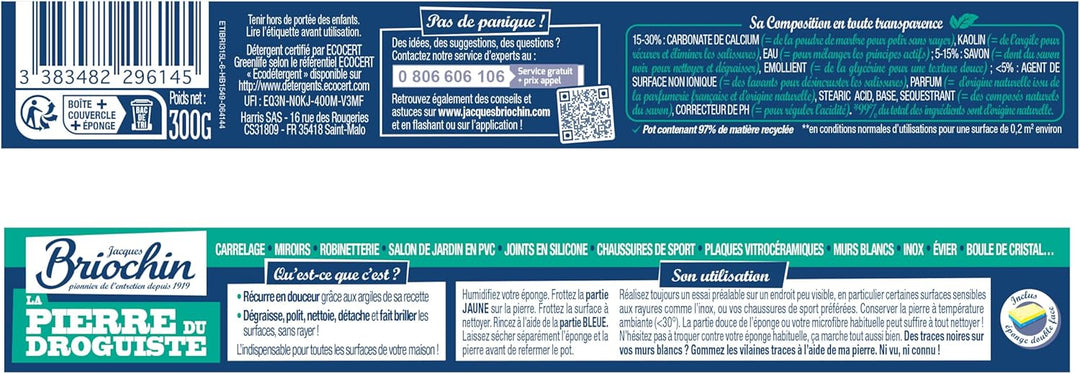 Jacques Brieuc Neue Stein des droguiste Ecocert 300 g – Lot de 2
