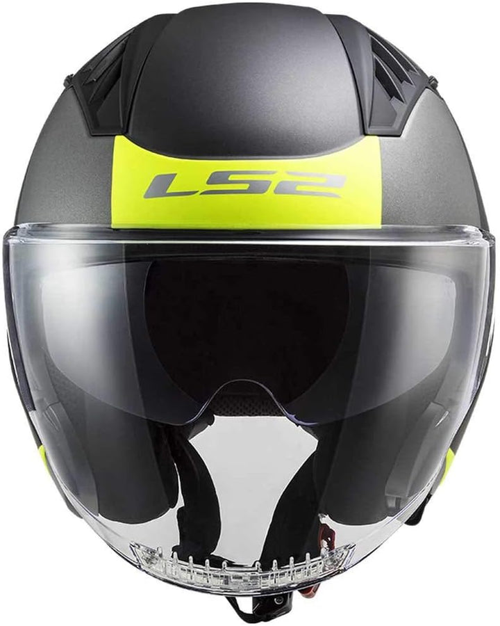 LS2, motohelm jet Copter urbane schwarzmat gelb, XS XS schwarzmatt gelb, XS schwarzmatt gelb